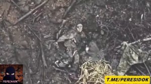 Наш боец был вынужден пить воду из лужи чтобы выжить