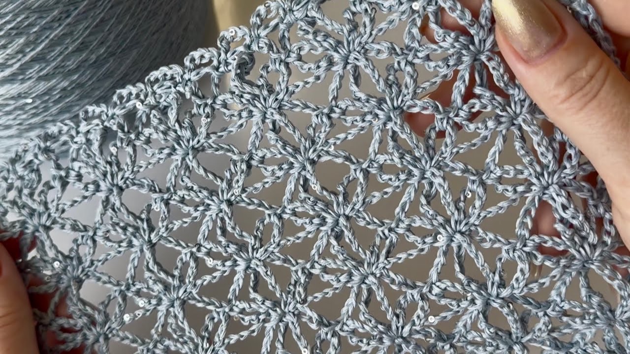 Вяжем кружевные снежинки ❄️ ВСЕГО ЗА 2 РЯДА! Проще не бывает смотреть онлайн