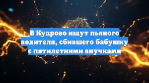 В Кудрово ищут пьяного водителя, сбившего бабушку с пятилетними внучками