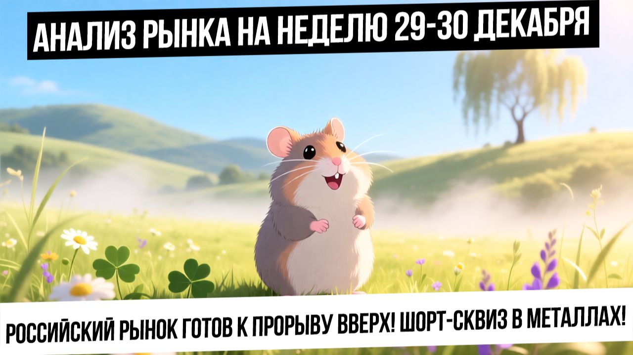 Анализ рынка на неделю 29-30 декабря. Шорт-сквиз в металлах! Рынок РФ готов к новостному триггеру! смотреть онлайн