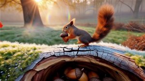 476 БЕЛКА ЗАПАСАЕТ ОРЕШКИ НА ЗИМУ: а у вас стратегия готова? 🐿️🌰❄️