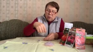 Выбираю семена томатов , из подарочной наборе.