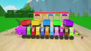 Давайте научимся считать от 1 до 10 Детские стишки и песенки для детей Детские мультики про машинки