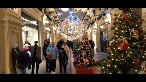 Москва новогодняя 2025- 2026 г. Магазин на Красной площади.   ГУМ . Часть 1