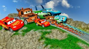 Тачки на колесах-пилах! Молния Маквин, Мэтр, Кинг и другие против спуска!