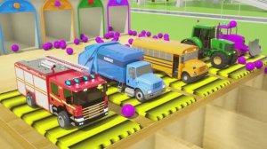 Развивающие детские мультики про машинки Колёса на автобусе Детские песенки Воздушный шарик