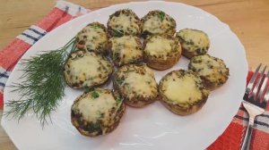 Закуска К новогоднему застолью и на любой праздник. Рецепт простой закуски с шампиньонами.