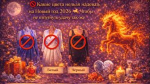 🚫 Какие цвета нельзя надевать на Новый год 2026 🐎🔥 Чтобы не отпугнуть удачу