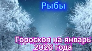 Рыбы! Гороскоп на январь 2026 года!