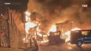 На скоростном шоссе в Японии столкнулись более 50 машин