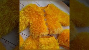 🌼Теплый ,пушистый костюмчик из пряжи - травки🌼Вязание на заказ 🌼