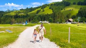 Настя и папа показывают достопримечательности Швейцарии