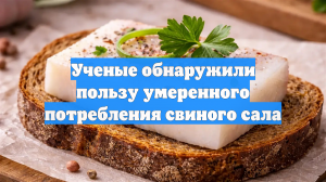 Ученые обнаружили пользу умеренного потребления свиного сала