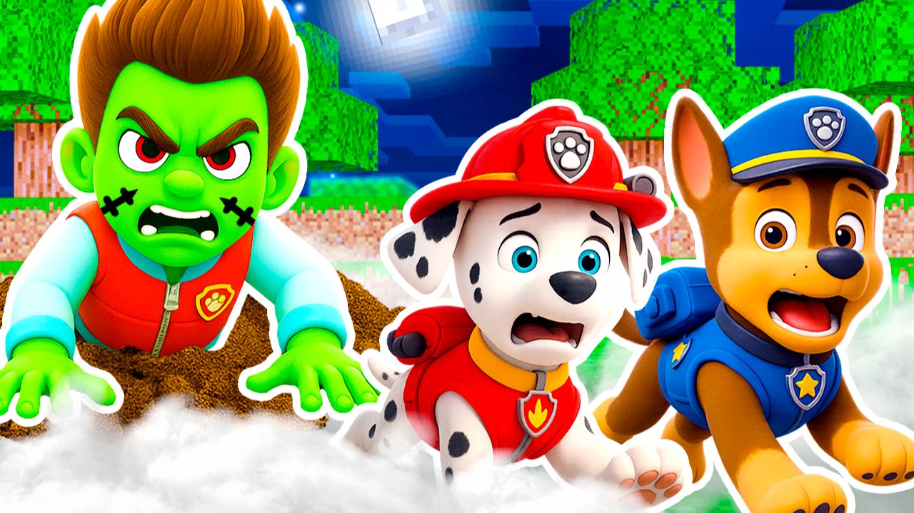 ВОССТАНИЕ ЗОМБИ против ЩЕНЯЧИЙ ПАТРУЛЬ СЕКРЕТНАЯ БАЗА в МАЙНКРАФТ смотреть онлайн