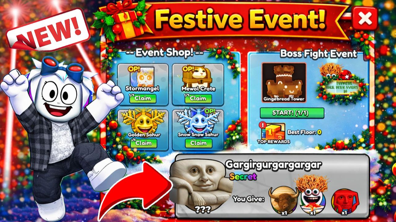 НОВЫЕ БРЕЙНРОТЫ С БАШНИ И КРАФТ Gargirgurgargargar В НОВОГОДНЕМ ОБНОВЛЕНИИ Brainrot Evolution Roblox смотреть онлайн