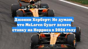 Джонни Херберт: Не думаю, что McLaren будет делать ставку на Норриса в 2026 году