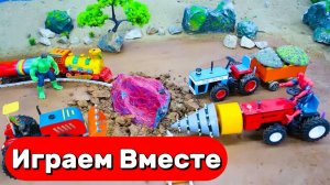 МУЛЬТИКИ ПРО МАШИНКИ И СУПЕРГЕРОЕВ ДЛЯ ДЕТЕЙ 🚗 ИГРУШЕЧНЫЕ ГРУЗОВИКИ И ХАЛК ЧАСТЬ 2