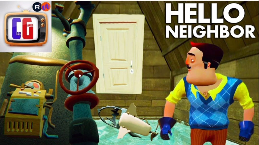 Пробрался вТАЙНУЮ КОМНАТУ СОСЕДА Побег из дома Привет Сосед через дверь Прохождение АКТ 2 Вариант 2