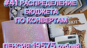 #41 РАСПРЕДЕЛЕНИЕ БЮДЖЕТА ПО КОНВЕРТАМ / ПЕНСИЯ 19575 рублей