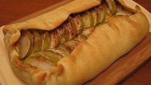 Постный пирог - галета с яблоками