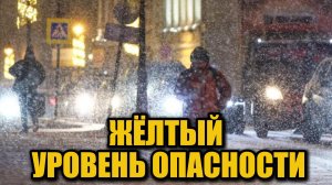 В Москве объявили жёлтый уровень опасности из-за сильного снегопада