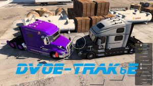 American Track Simulator. ДвоеТракье. Rost. Играю с Романом. Новогодний ивент. Игра по снегу зимой.