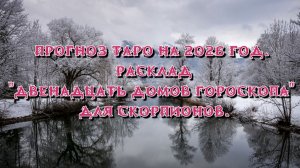 Прогноз Таро на 2026 год. Расклад "Двенадцать домов гороскопа" для Скорпионов.