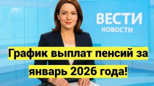 График выплат пенсий за январь 2026 года
