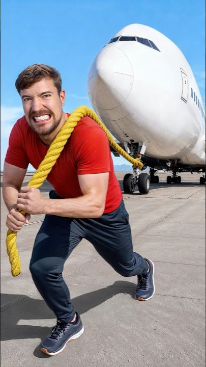 Сколько Людей Нужно, Чтобы Cдвинуть Самолёт (Мистер Бист | Mr Beast) смотреть онлайн