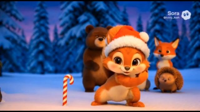 Обучающие песни с Животными в Новый год! смотреть онлайн