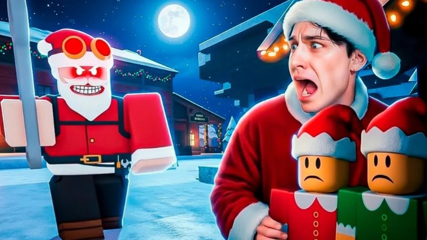 СПАС ЭЛЬФОВ ОТ ЗЛОГО САНТЫ В 99 НОЧЕЙ В ЛЕСУ РОБЛОКС смотреть онлайн