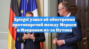 Der Spiegel: Разногласия между Макроном и Мерцем обострились из-за Путина