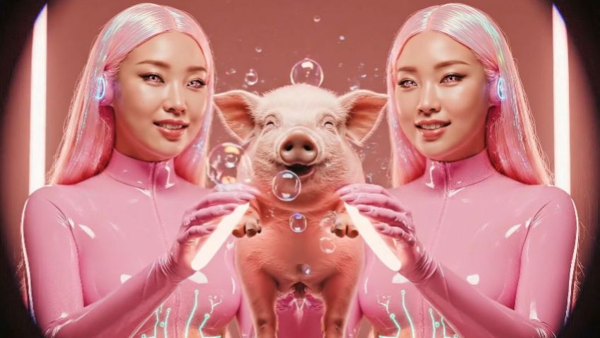 Галактический ASMR: красотки-киборги балуют животных уходом 🌠 Чистка ушек и релакс 🫧🐾