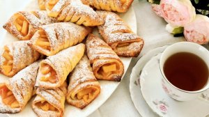 Творожное печенье с яблоками.