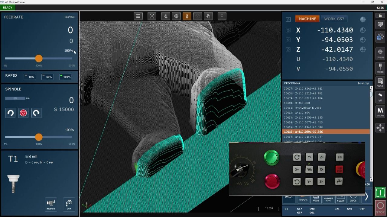 Подключение панели оператора ViS-OP2