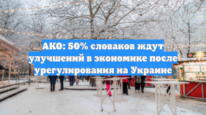 AKO: 50% словаков ждут улучшений в экономике после урегулирования на Украине