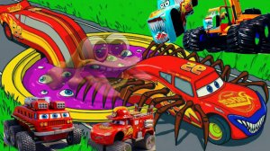 СУПЕР МОЛНИЯ против ГИГАНТСКОЙ ловушки для зомби в этом безумном гонке в BeamNG