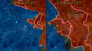 Карта боевых действий за Гуляйполе с 9 по 27 декабря 2025 года