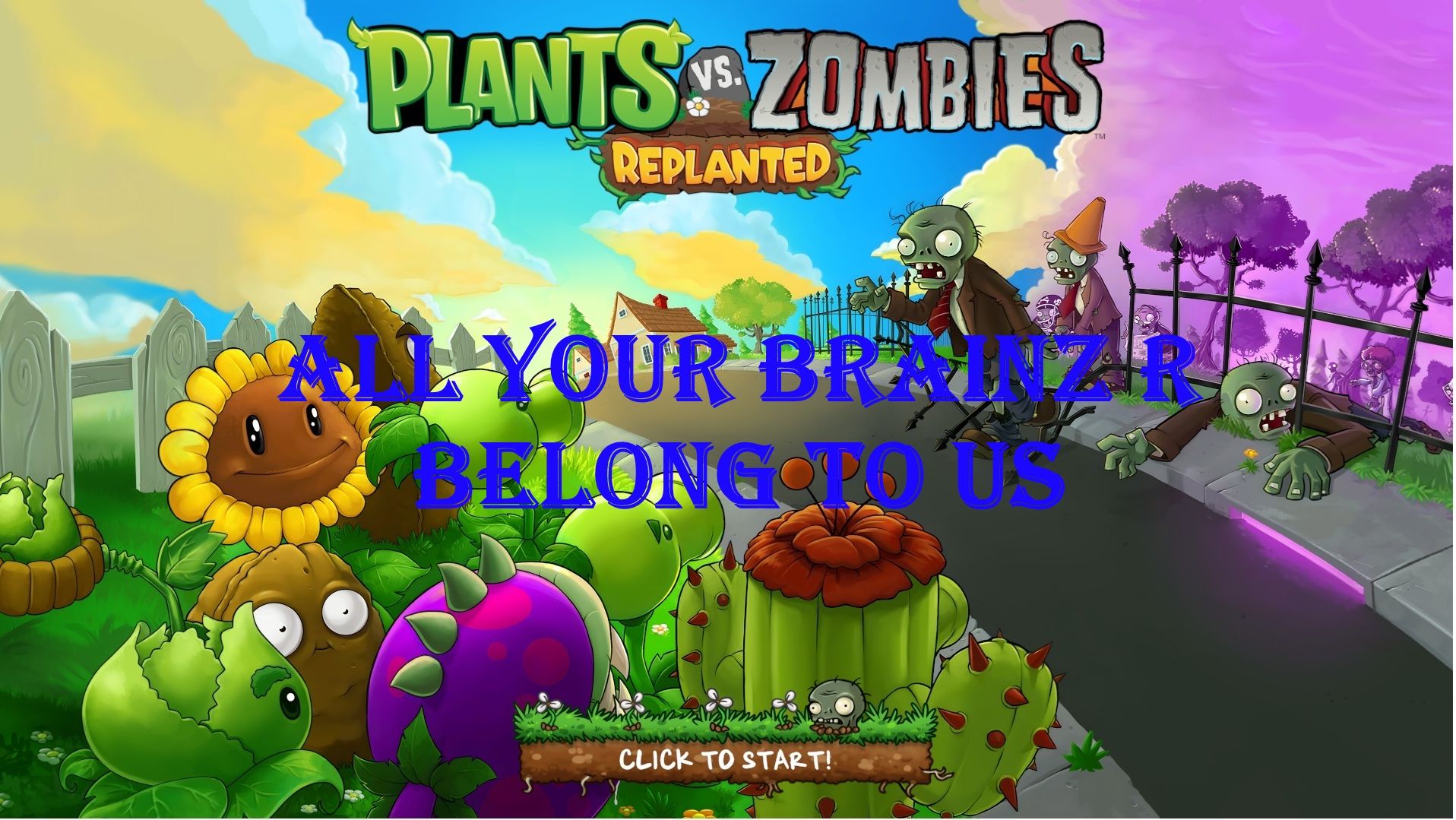 Зомби против растений! Plants vs Zombies: Replanted All your brainz r Belong to us# Обучение!ПвЗ PvZ смотреть онлайн