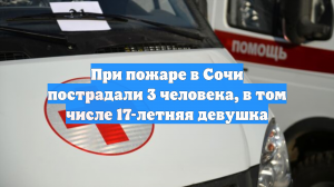 В Сочи при пожаре в автосервисе пострадала несовершеннолетняя девушка