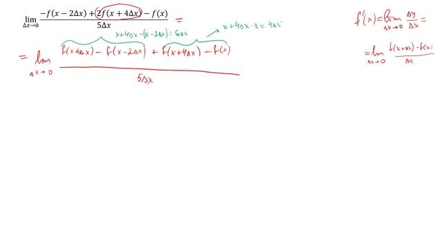 Вычисление значения предела через определение производной (A2)