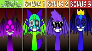 INCREDIBOX SPRUNKI ВСЕ ПЕРСОНАЖИ MALEDICTION ФАЗА 9