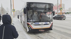 Первые дни испытаний УТТЗ-6241.33 "Горожанин" в Стерлитамаке по 6 маршруту, 27 декабря 2025 г.