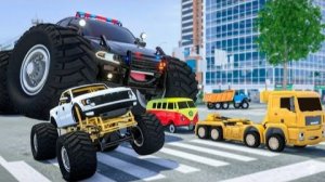 Монстр Трак ПРОТИВ сержанта Лукаса | Герои колесного города (WCH) - Мультфильм для детей о пожарной