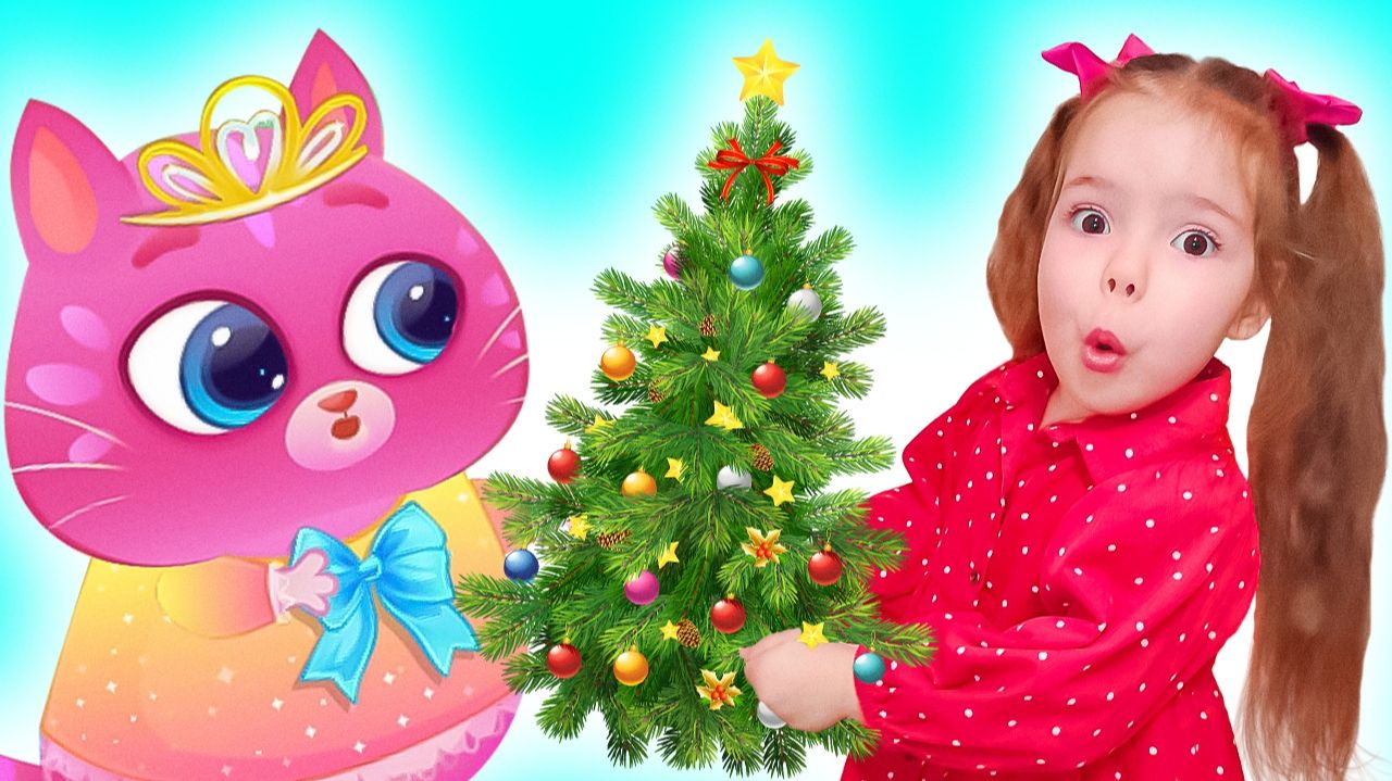 Настя попала в игру к котик Bubbu | Настя и кошечка Кис Кис готовятся к Новому Году играя в игре смотреть онлайн
