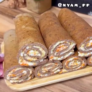 😋 Рулетики из печени с начинкой