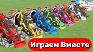 МУЛЬТИКИ ПРО РАЗНОЦВЕТНЫЕ МАШИНКИ НА ФЕРМЕ ДЛЯ ДЕТЕЙ 🚜 ГОНКА ТРАКТОРОВ, ГРУЗОВИКОВ И МАШИНОК №6