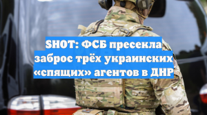 SHOT: ФСБ пресекла заброс трёх украинских «спящих» агентов в ДНР