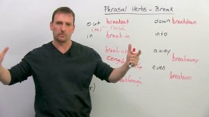8 Phrasal Verbs with BREAK break in, break up, break through...