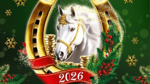 С Новым 2026 годом огненной лошади.Самая лучшая музыкальная открытка.